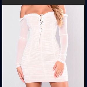 Elegant Off-Shoulder White Dress